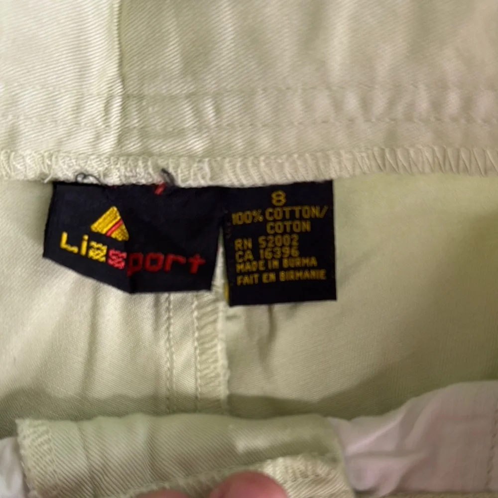Lizsport Vintage Pleated Women's Light Green Shorts
